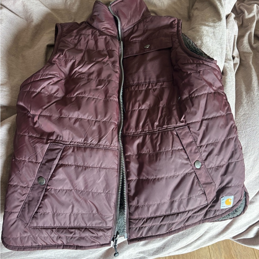Carhartt Women's Burgundy Quilted Vest